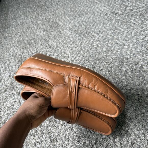 Florsheim Tab Brown Smooth Leather Moc Toe Strap Dress Loafer US Men 11.5 D NEW main image 5